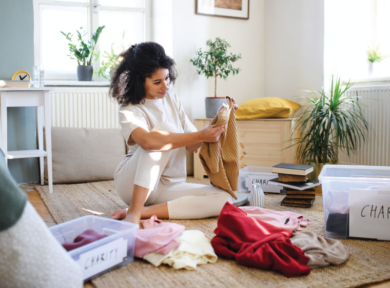 Woman cleaning