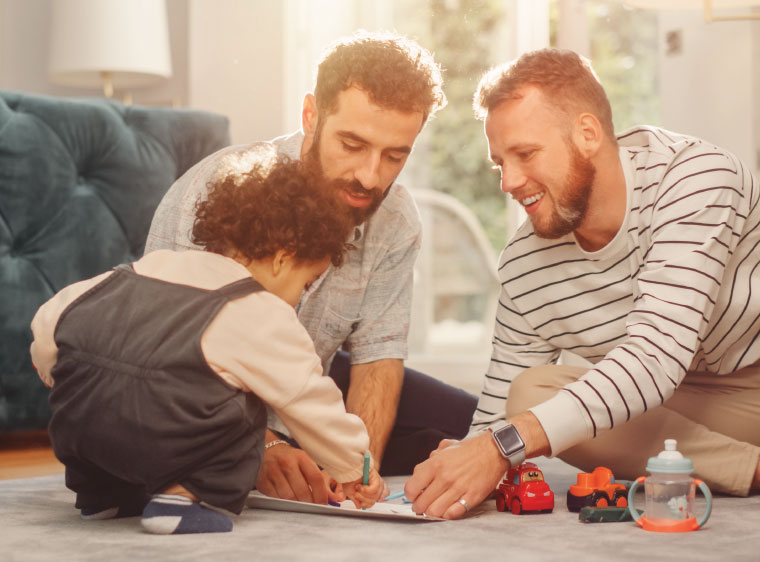 LGBTQ couple with child