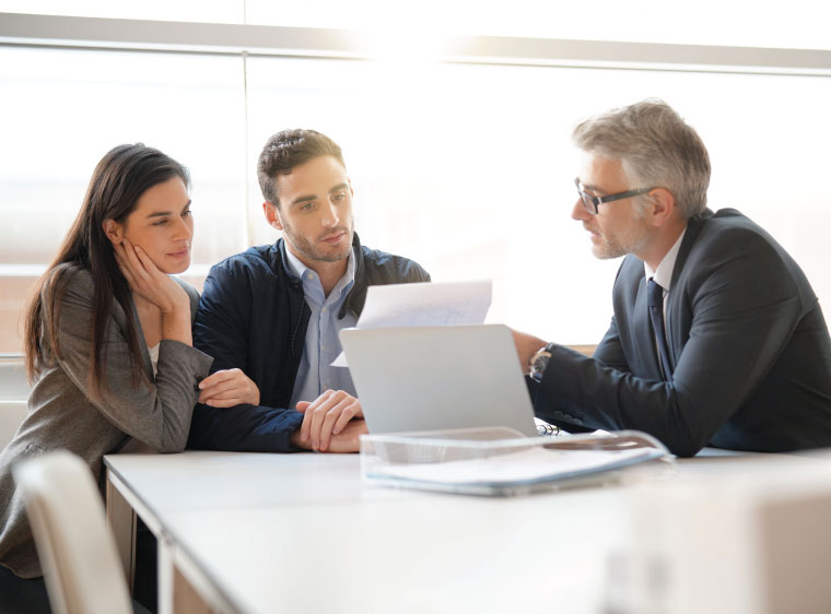 couple meeting with advisor